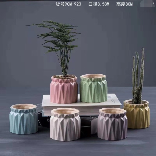 creative fresh succulent flower pot office home boutique craft ceramic macaron ceramic small flower pot