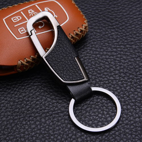 Factory Direct Sales Xinnong Creative Leather Keychain Men‘s Creative Key Chain Pendant Metal Car Key