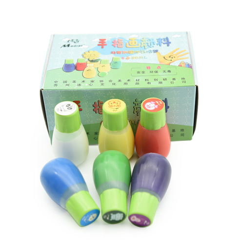 Children‘s Finger Painting 6 Colors 30ml Set Environmentally Friendly Washable Painting Baby Doodle Set Hand Print Painting