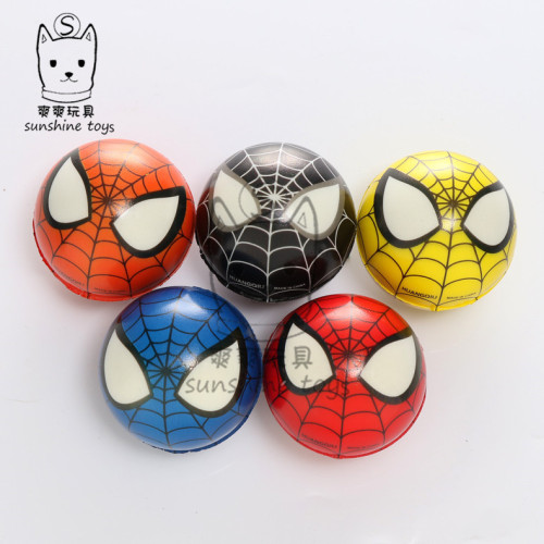 6.3 Spider-Man Cartoon Pu Ball Sponge pressure Foam Children‘s Toy Ball Manufacturers Wholesale Pet Supplies