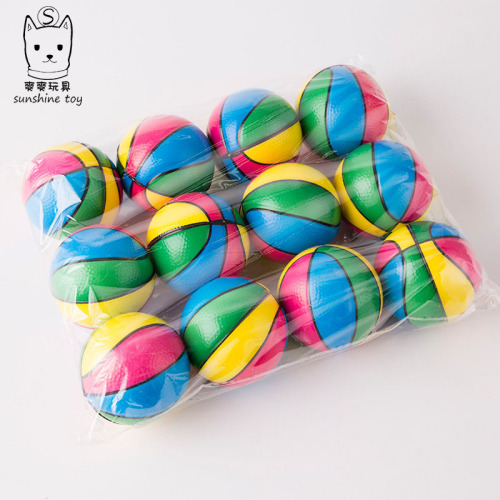 manufacturers supply a variety of 6.3cm smiling face color children‘s toys pu ball sponge foam decompression toy ball