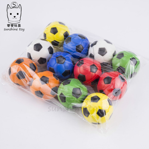 Factory Direct Sales 6.3cm Six Color Football Foam Sponge Pu Ball Decompression Toys for Children Foam Vent Customization