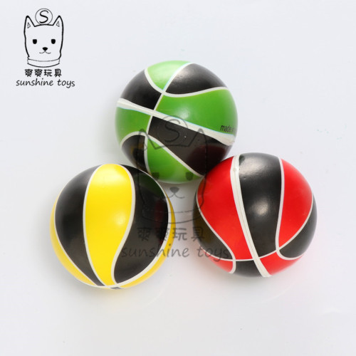 6.3 Colorful Basketball Pu Ball Sponge Pressure Foam Babies and Children‘s Toys Ball Factory Wholesale Pet Supplies