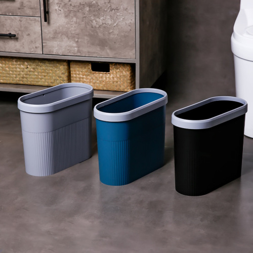 taihe simple pressure ring trash can household bathroom bedroom narrow gap trash can nordic creative storage bucket 8701