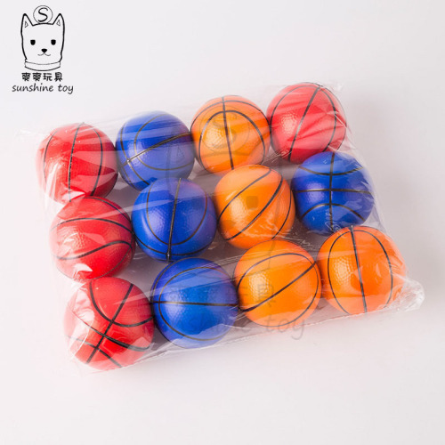 factory special offer 6.3cmpu foam elastic orange basketball children training sponge pet toy ball customization
