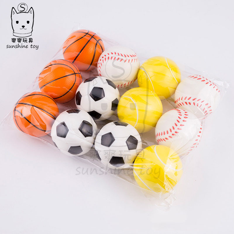 厂家批发10cm海绵PU篮球回弹力儿童足球训练发泡玩具摄影道具定制