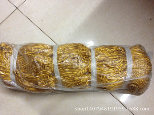 1mm gold and silver filament tag string edible oil golden dragon oil hanging rope metallic tighten rope tag rope rubber