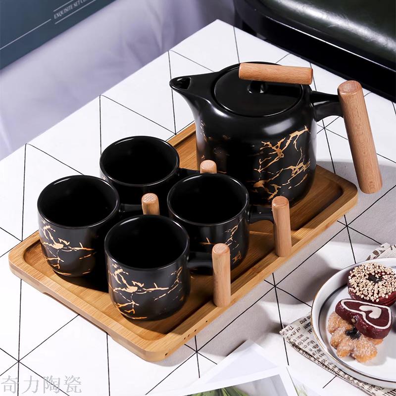 北欧大理石纹咖啡水具套装