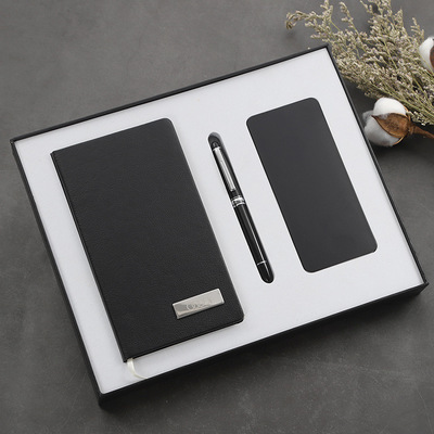 Business A6 Notebook Set Custom Logo Black Mobile Power Opening Factory Wholesale