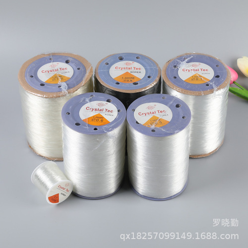 Manufacturers Supply High Quality Transparent Elastic Thread Crystal Thread Large Roll 1000 M Handmade Beaded Material