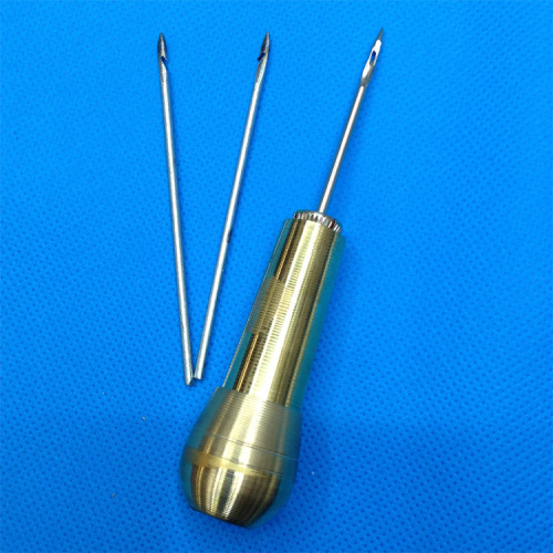 Supply Copper Handles Awl， Awl Handle， Awl， Leather Threading Cone， Shoe Fix Awl with 3 Needles