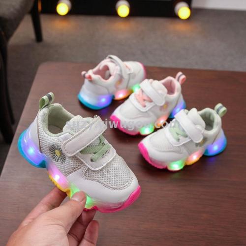 leisure sports breathable led light luminous shoes flash light student shoes