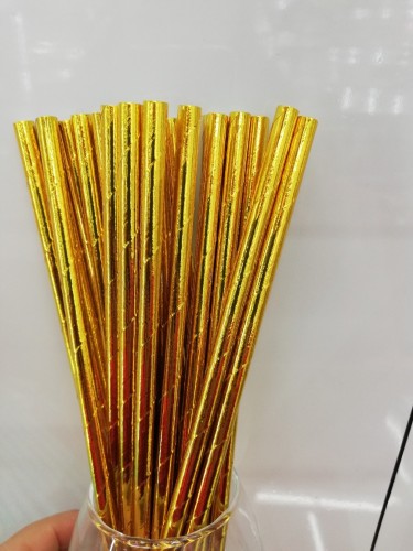Paper straw Creative Valentine‘s Day Bronzing Film