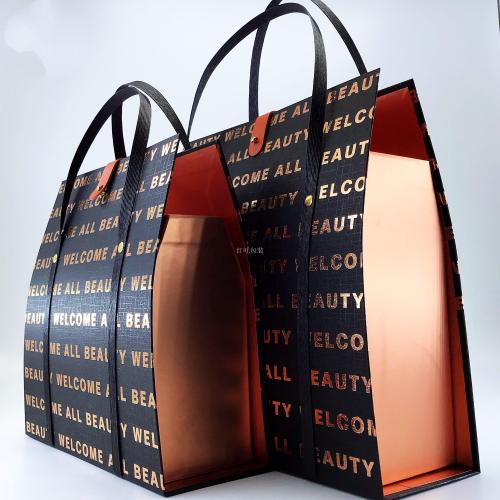 Wholesale Custom High-End Wig Packaging Gift Bag Rivet Handle Gift Bag 