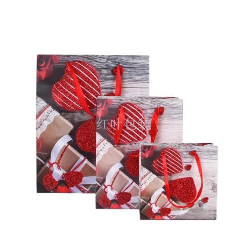 wholesale custom valentine‘s day love gift bag stone + love free design new 4 sizes
