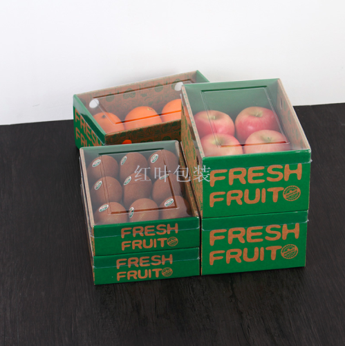 Wholesale Customized Fruit Packaging Corrugated Paper Box Gift Box Tiandigai Transparent PVC Cover