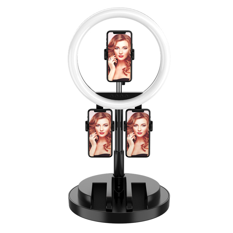 LEAPCOVER手机直播补光灯3机位JM03抖音户外网红美颜摄影拍照跨境