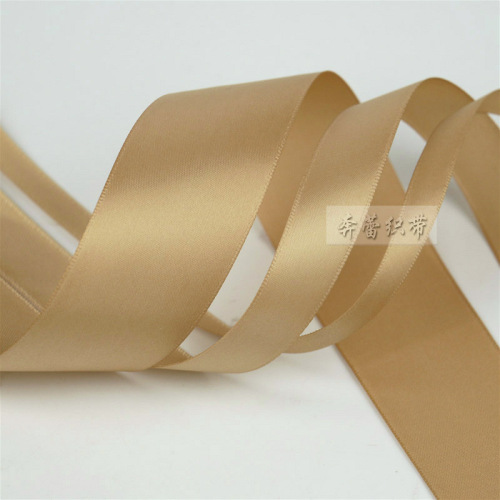 Champagne Gold Ribbon Polyester Ribbon High Density Ribbon Ribbon Packaging Ribbon Car Ribbon Wedding Floral satin