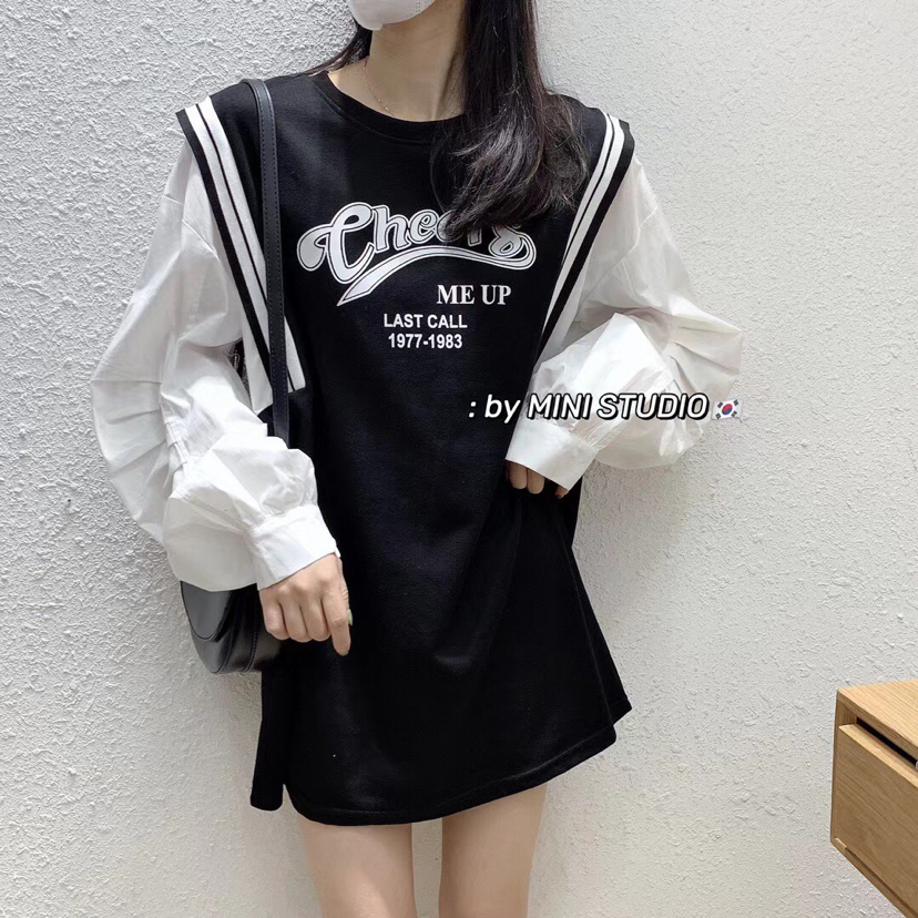 2020早秋新款韩版宽松时尚休闲百搭长袖连衣裙圆领套头卫衣中长款