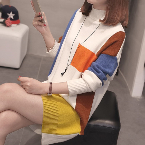 women‘s sweater korean-style women‘s mid-length pullover sweater stall women‘s sweater