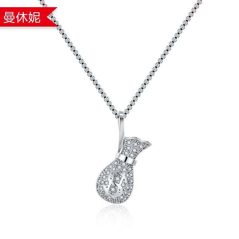 福袋锁骨链短项链批发韩版钱袋项链钛钢防过敏项链颈链厂家直销