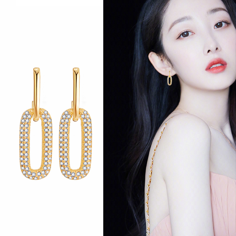 新款长款耳环925银针镀真金耳饰品韩版高端耳坠厂家直销批发耳环