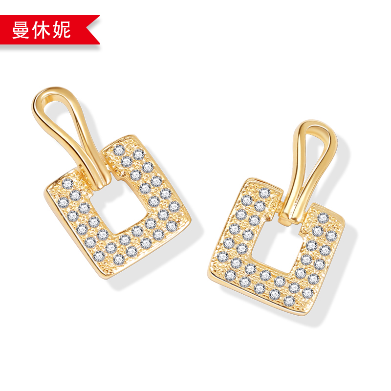 925银针蜡镶锆石耳钉耳环韩版镀真金防过敏耳环厂家直销批发耳坠