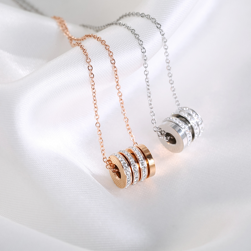 小蛮腰锁骨链短项链车轮韩版流苏项链钛钢防过敏项链颈链厂家直销