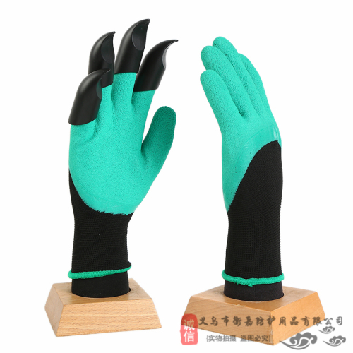 Garden Digging Gloves Belt claw Waterproof Wear-Resistant Soil Planing Loose Soil Planting Garden Gardening Puncture-Proof Gloves