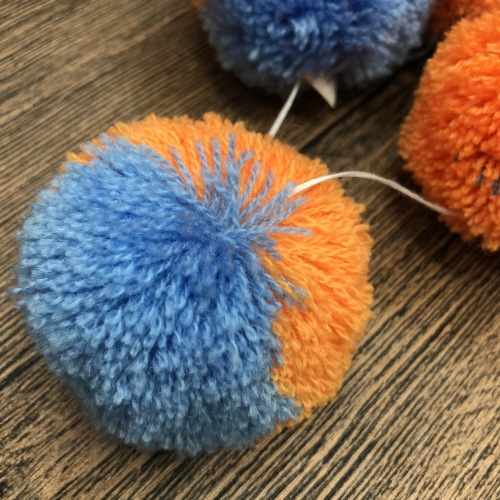 Two-Color Acrylic Cashmere Fur Ball 6cm Cashmere Fur Ball DIY Accessories Mixed Color Fur Ball
