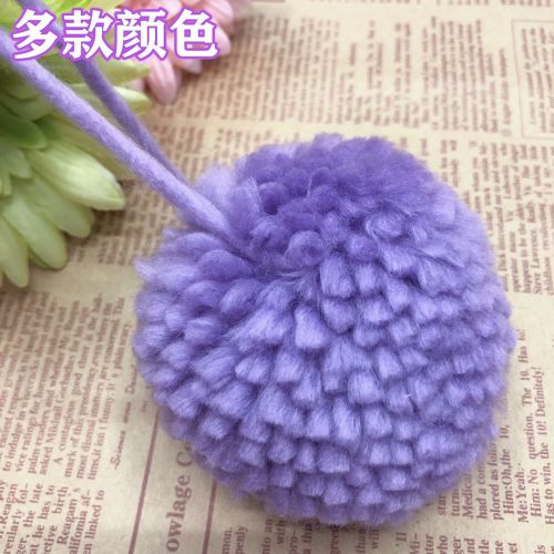manufacturers supply iceland wool ball scarf hat clothes accessories with rope diy hair ball custom wholesale