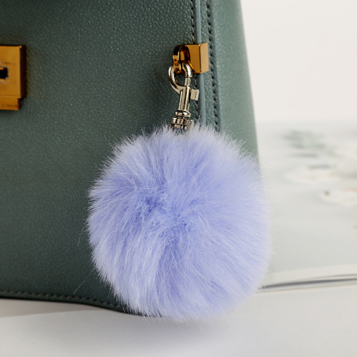 cartoon creative imitation fox fur ball clothing bag accessories plush ball puppy keychain pendant manufacturers supply