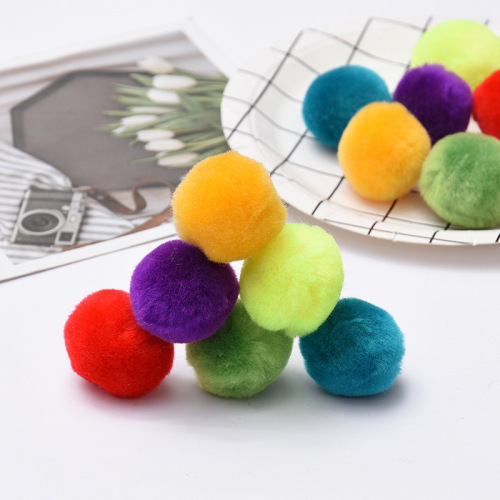 Manufacturers Supply Acrylic Wool Ball Plush Toy Accessories DIY Ornament Auxiliary Accessories Customization Pompons