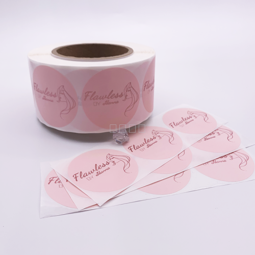 Wholesale Custom round Gilding Adhesive Label Common Labels for Female Daily Chemical Products Packaging