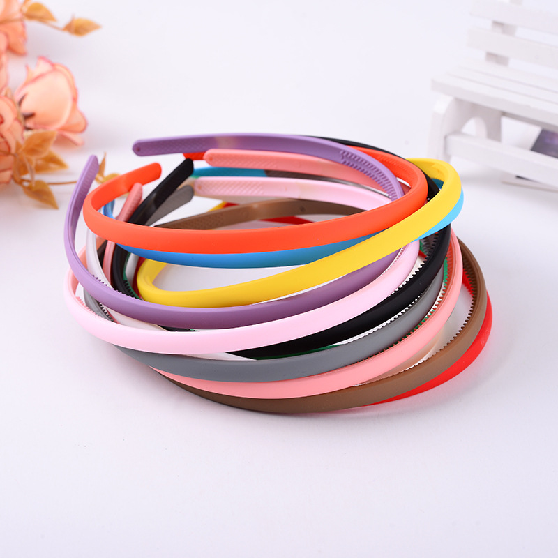 地摊热卖韩版8MM塑料发箍时尚磨砂糖果色头箍头饰厂家批发