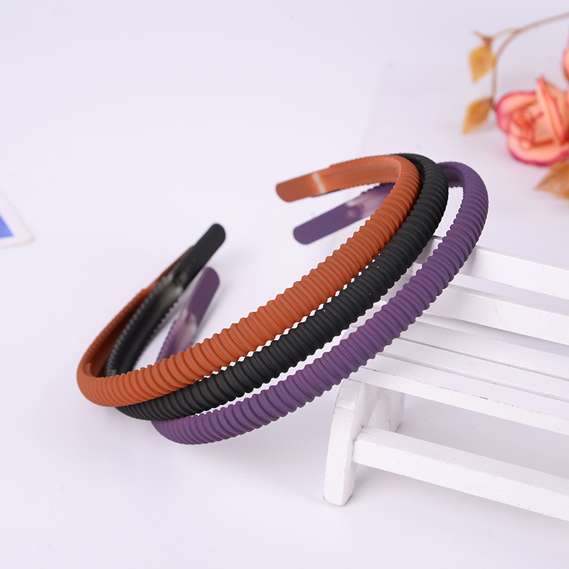 新款甜美女生塑料头箍创意电话线环保橡皮塑料头箍2元店货源批发