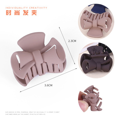 2020 Manufacturer's direct selling small cute bow hair clip wash gargle headpiece solid color horsetail clip bath grip