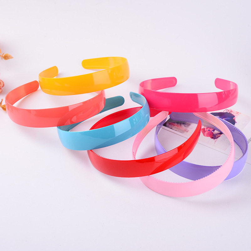 热销韩版25mm宽边彩色塑料头箍 可爱糖果色带齿发箍 厂家直销批发