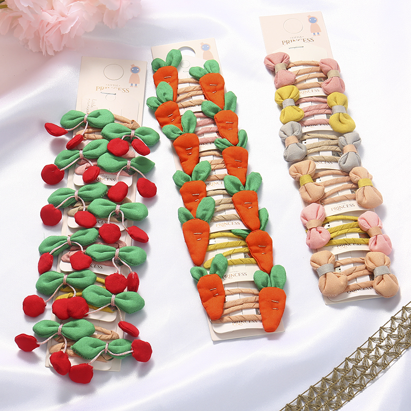 发夹女韩国ins蝴蝶结儿童发饰小孩发卡头饰顶夹公主可爱水果bb夹