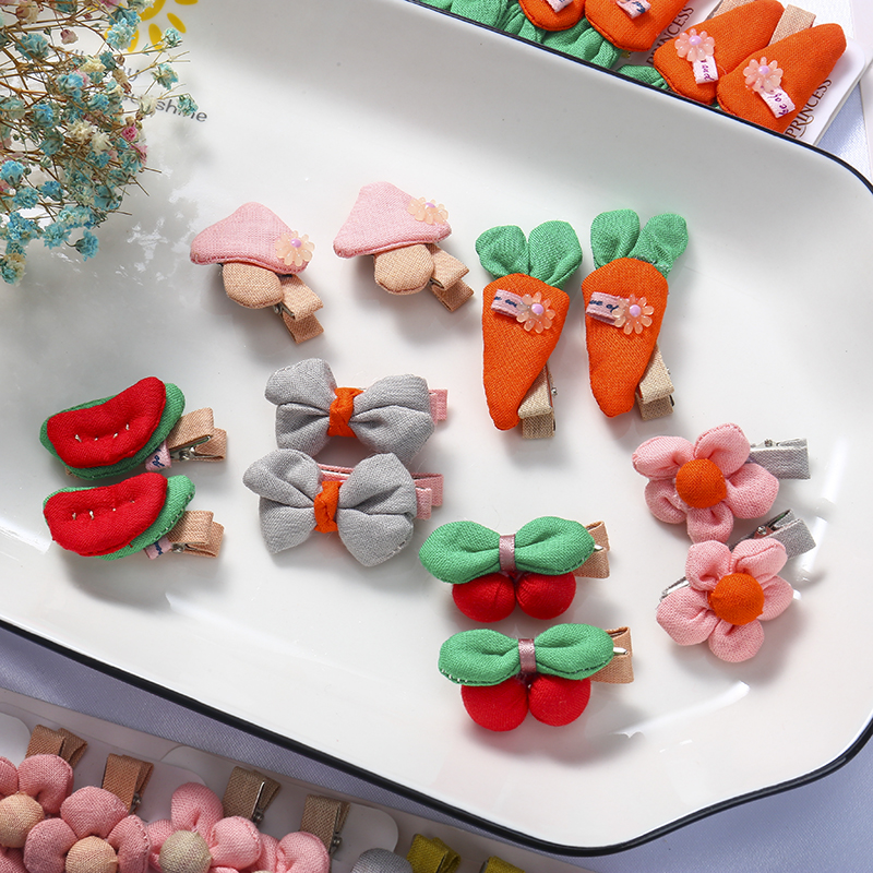 发夹女韩国ins网红水果刘海夹夹子发卡布艺BB夹可爱头饰发饰