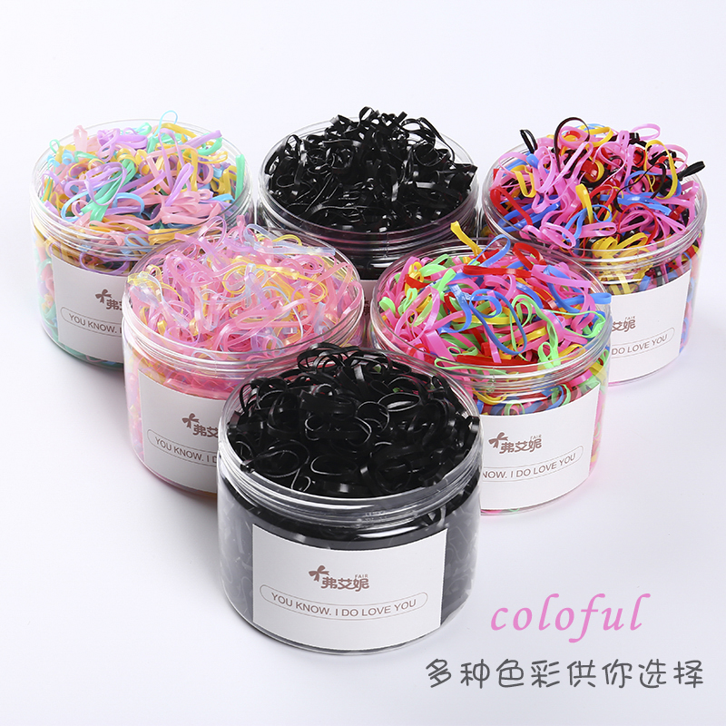 儿童头饰女童橡皮筋发圈一次性黑色皮筋加厚宝宝扎头发不伤发头绳