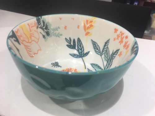 5-inch bowl with colored glaze