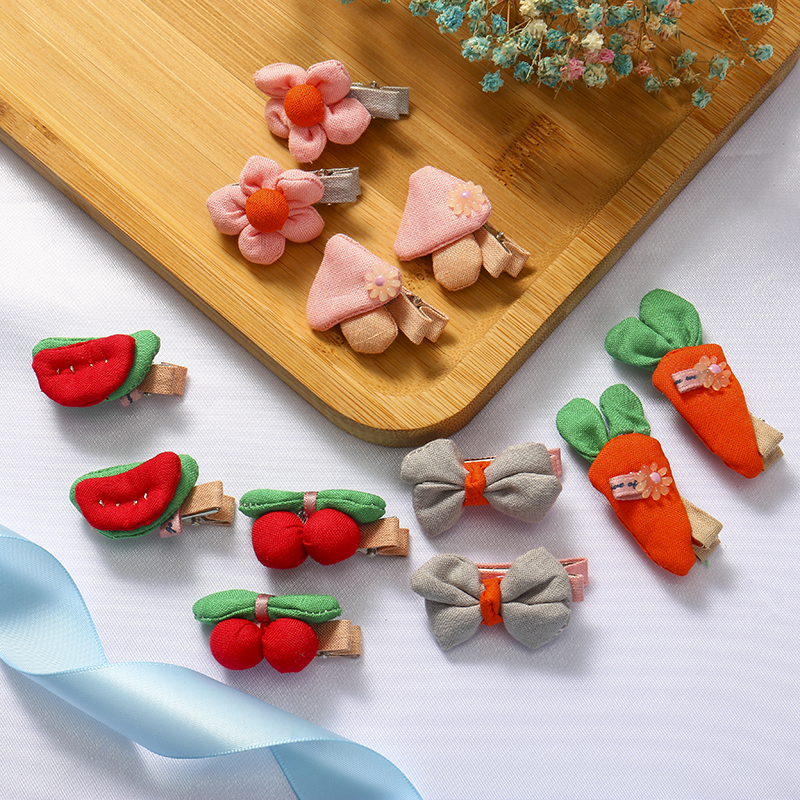 发夹女韩国ins网红水果刘海夹夹子发卡布艺BB夹可爱头饰发饰