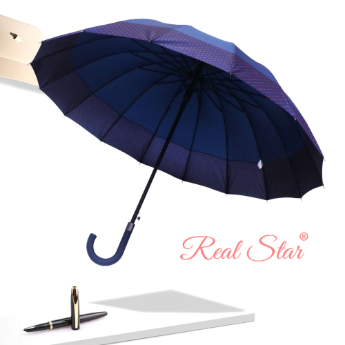 1671 Umbrella Long Handle Umbrella 16-Bone Edge Umbrella Long Umbrella NC Fabric Oversized Umbrella Surface Umbrella Men‘s Umbrella