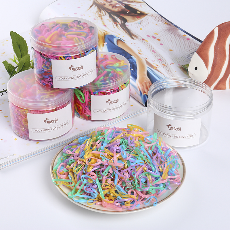 儿童头饰女童橡皮筋发圈一次性黑色皮筋加厚宝宝扎头发不伤发头绳