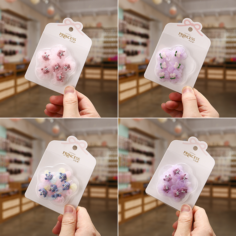 女童发帖可爱魔法发饰蝴蝶结刘海贴粘宝宝发贴儿童魔术贴发饰头饰