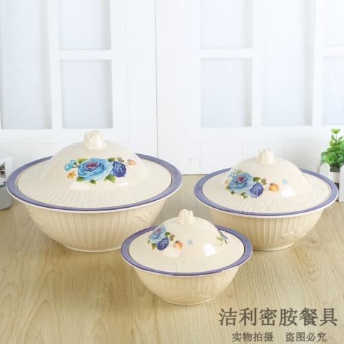japanese fresh imitation pottery style stew pot retro celadon glaze cubilose bowl steamed egg bowl slow cooker petals chinese ink style tureen