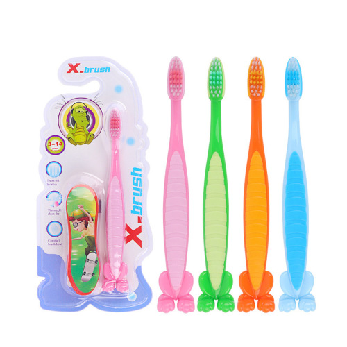 Children‘s Small Head Soft Hair Cartoon Dinosaur 3-14 Years Old Toy Toothbrush Scooter Set Factory Wholesale OEM