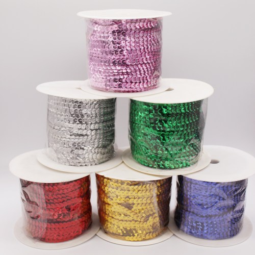 6mm Concave Wired Sequins PVC Beads with Costumes Christmas sequin Sequins 