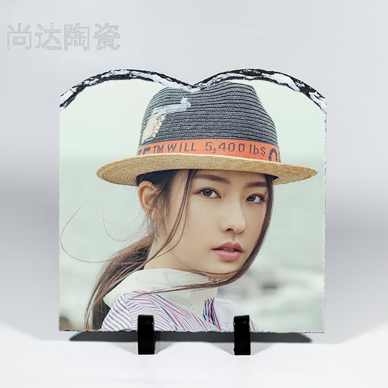 热转印上开口石版画30*30CM可定制图片岩石画